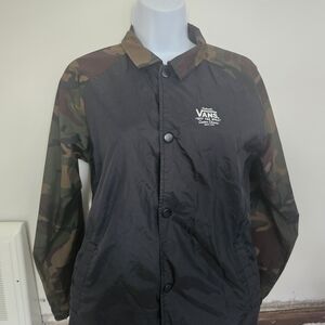 Vans Boy's Black and Camouflage Jacket